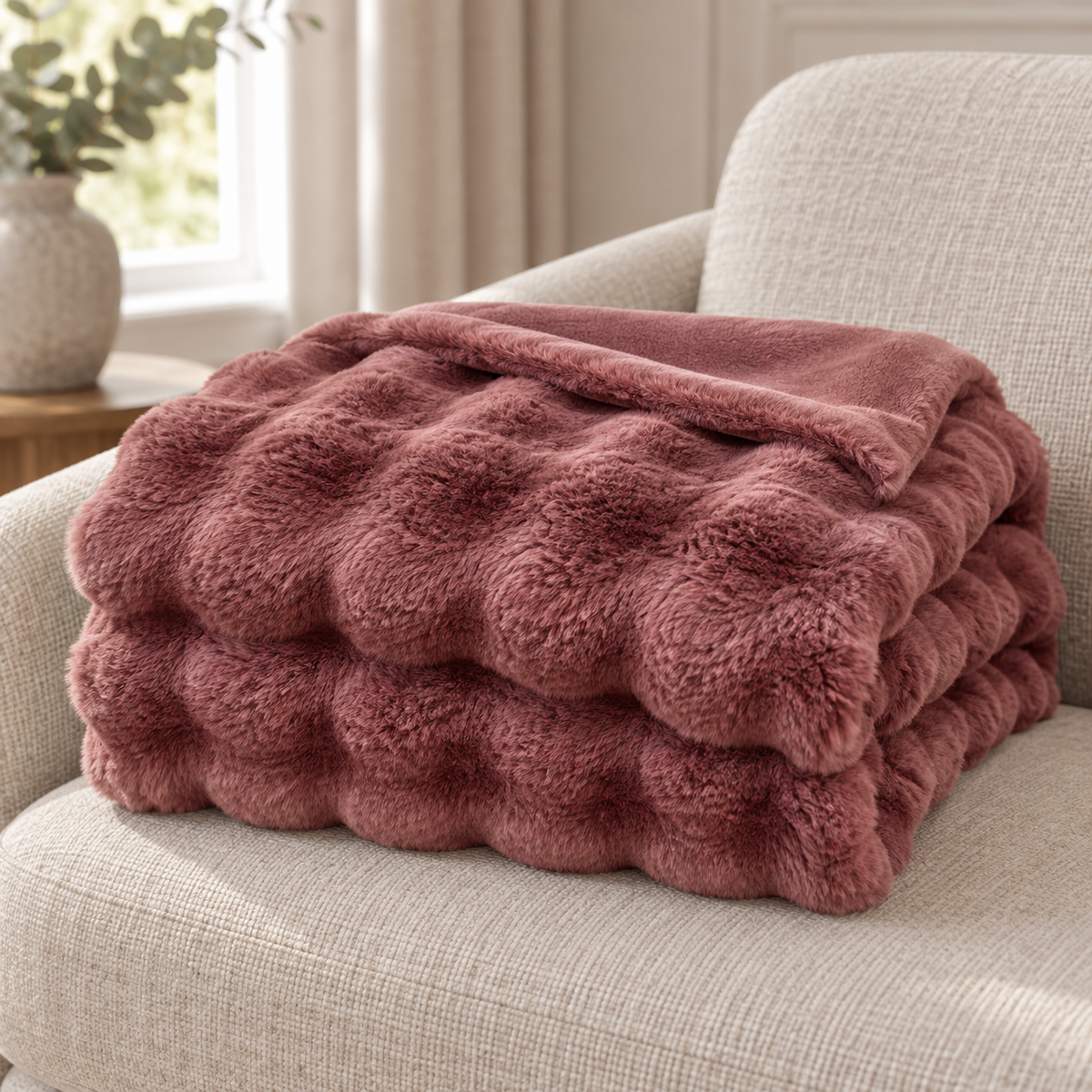 Rosewood Luxury Heavy Faux Fur Throw