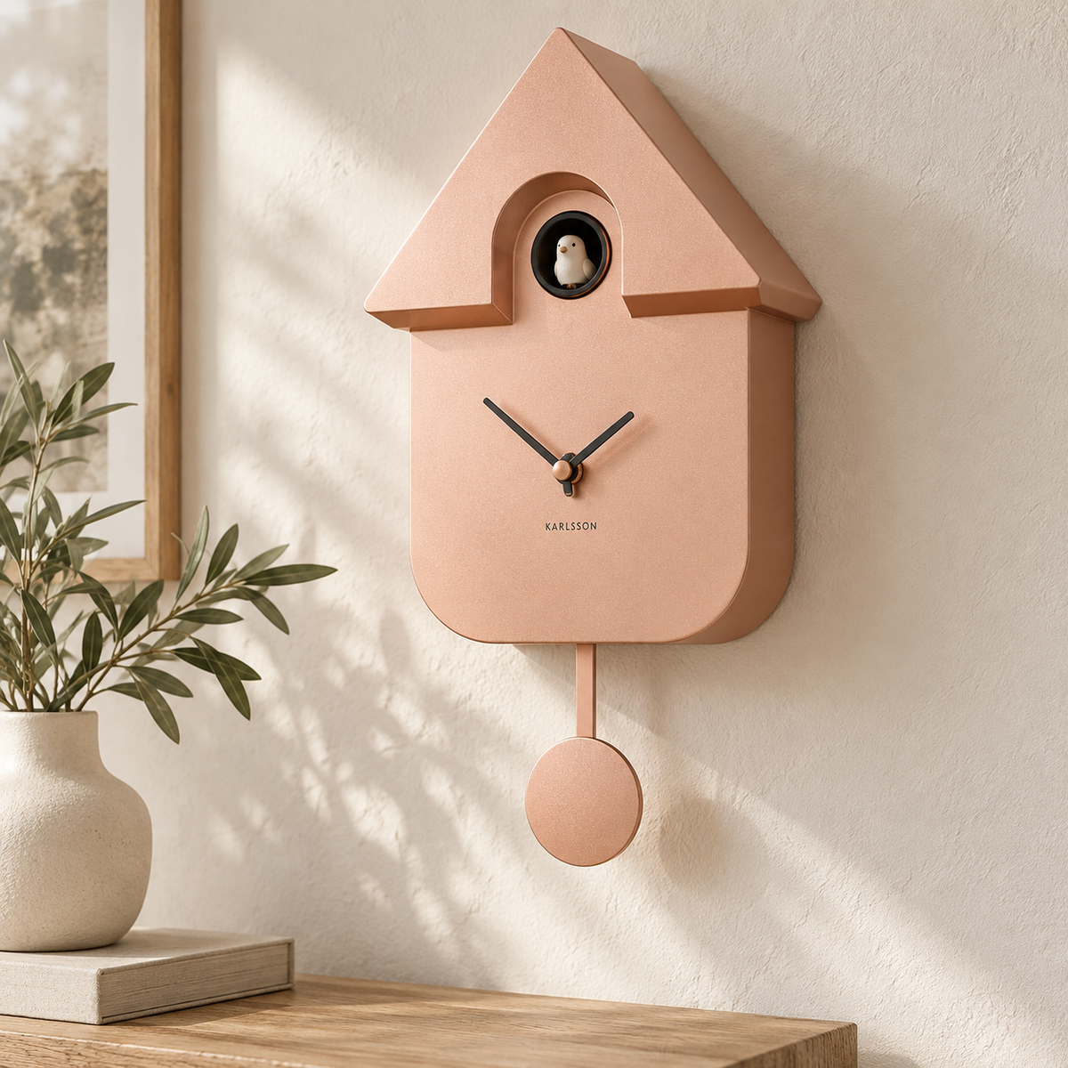 Cuckoo Clock -Metallic Rose Gold