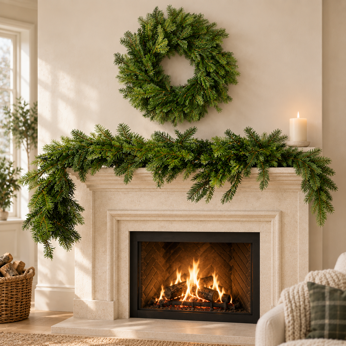 Real Touch Nordic Spruce Garland 183cm