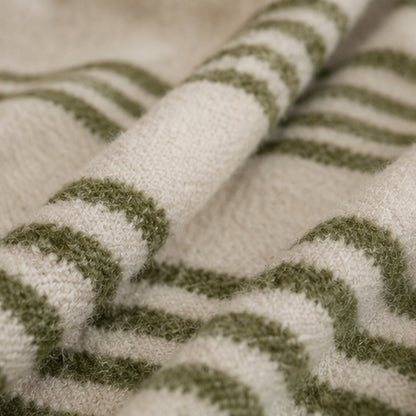 Wool Throw Olive Hex Check