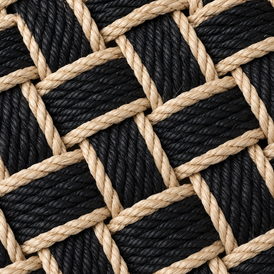 Door Mat Lovers Knot Black