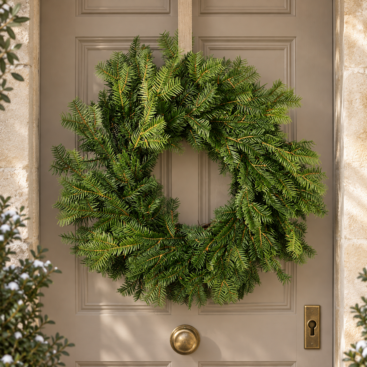 Real Touch Nordic Spruce Wreath 60cm