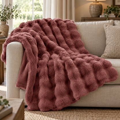 Rosewood Luxury Heavy Faux Fur Throw