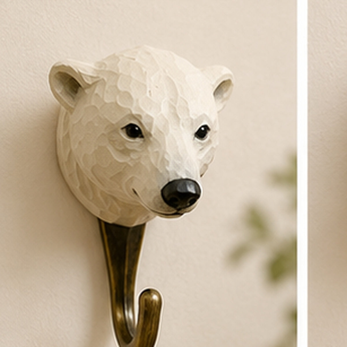 Polar Bear Animal Wall Hook