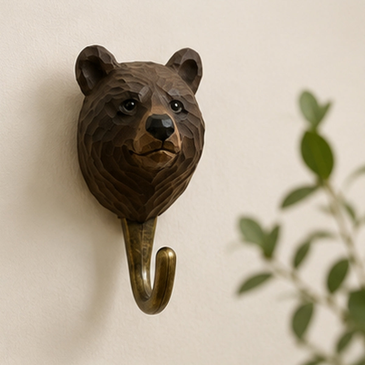 Brown Bear Animal Wall Hook