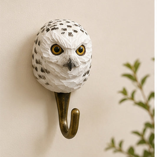 Snowy Owl Animal Wall Hook